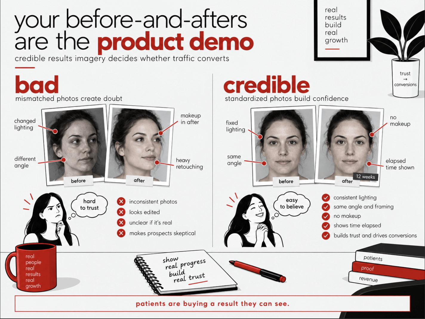 before and afters in med spa digital marketing